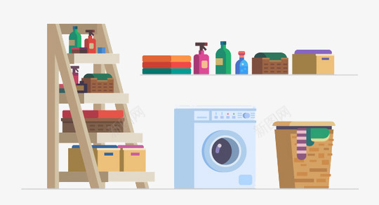 洗衣机房屋家具图标图标