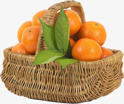 柑橘水果一筐新鲜的橘子高清图片