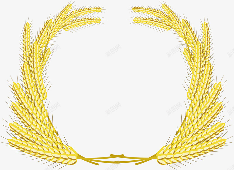 稻谷稻穗标志png免抠素材_88icon https://88icon.com 免抠PNG 图案 标志 稻穗 稻谷 边框纹理 金色麦穗 黃色稻穗