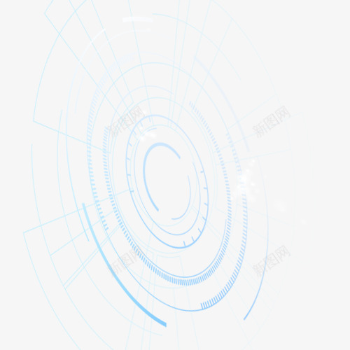 科技光圈蓝色炫光psd免抠素材_88icon https://88icon.com 光效 圆圈 弯曲光 时尚 智能人工 炫酷 科技光 科技感框 蓝色