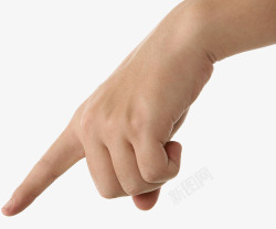 人物欢迎手势左手食指指引高清图片