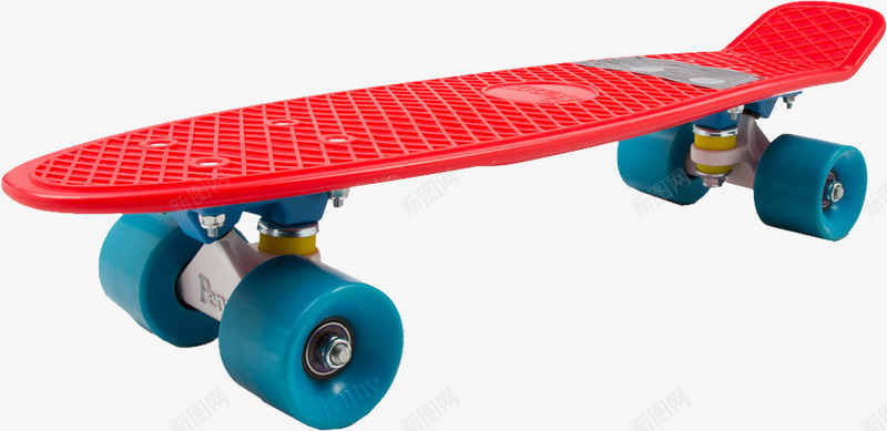 红色Skateboardpng免抠素材_88icon https://88icon.com 产品实物 代步 滑板 蓝色滑轮 表演工具