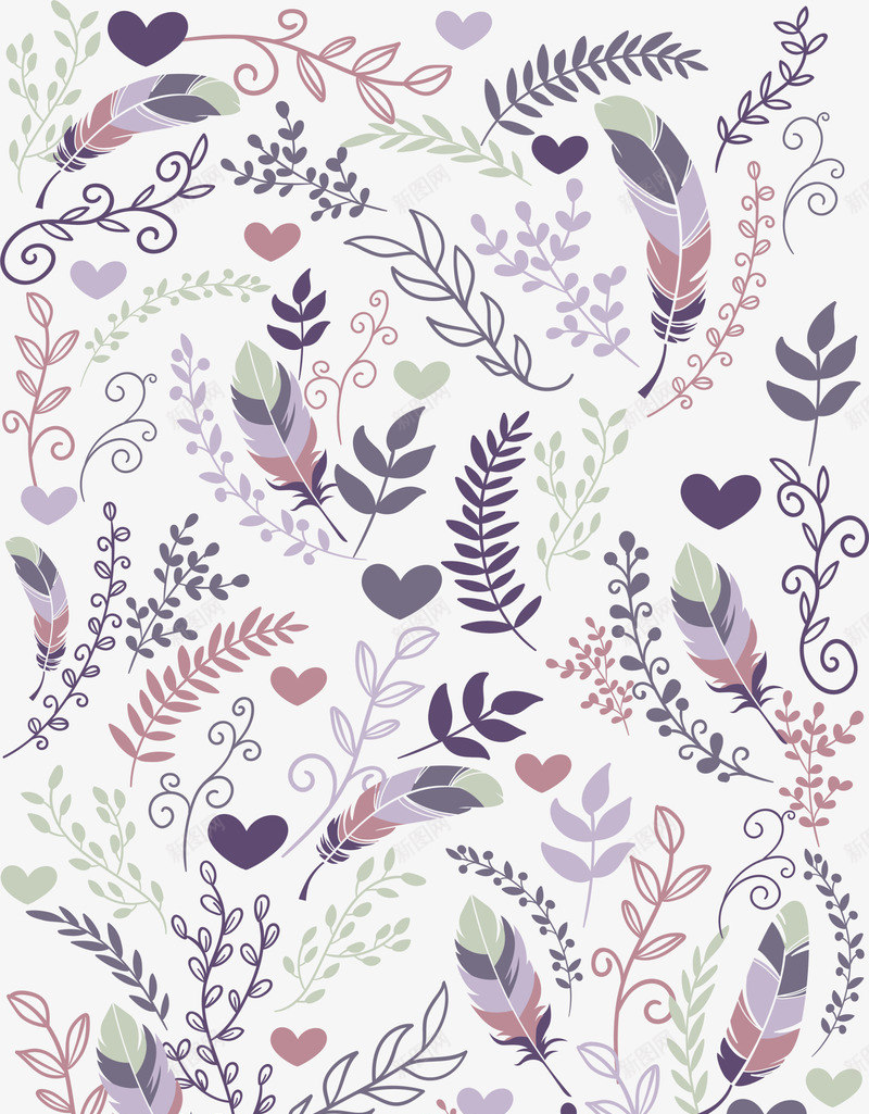 紫色羽毛植物背景png免抠素材_88icon https://88icon.com 免抠PNG 图案 植物 紫色 羽毛 背景 边框纹理