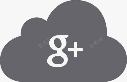 云端云G谷歌加上社会云端网络图标版图标