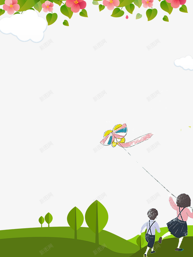 春季春游花朵与植物装饰边框psd免抠素材_88icon https://88icon.com 叶子装饰 大自然景色 手绘 春季 春色 树木装饰 植物装饰 花朵装饰