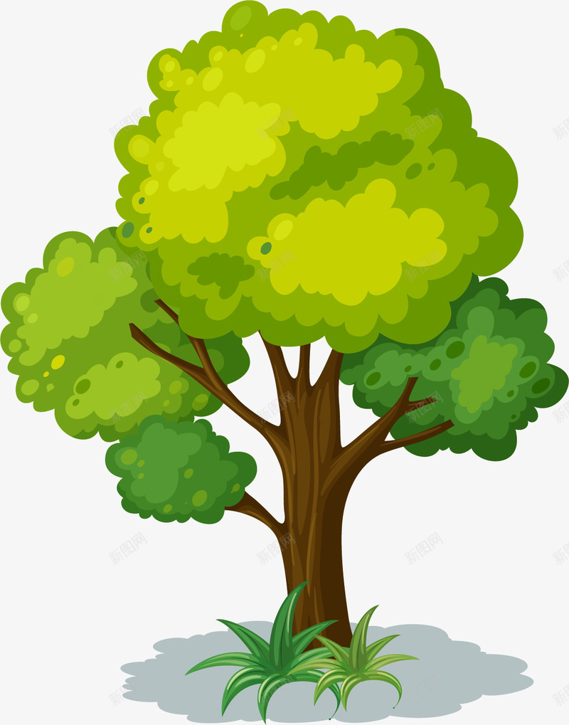 茁壮的大树矢量图ai免抠素材_88icon https://88icon.com 创意 卡通 商务 大树 成长过程 手绘 矢量图 简约 绿色 茁壮成长
