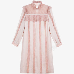 粉色高领裙子素材