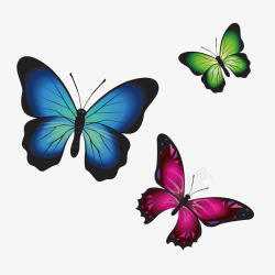 紫色荧光背景飞舞的蝴蝶高清图片