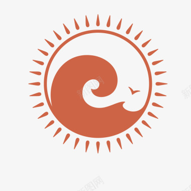 海浪logo矢量图图标图标