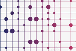 紫色渐变网络节点素材