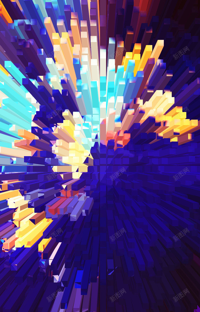 立体凸出创意方块效果海报psd设计背景_88icon https://88icon.com 凹凸 方块 立体 背景