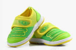 春季清新绿黄色童鞋素材