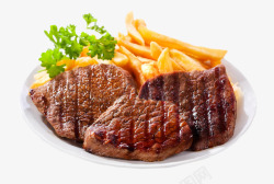 牛排美味棕色美味牛排套餐一高清图片