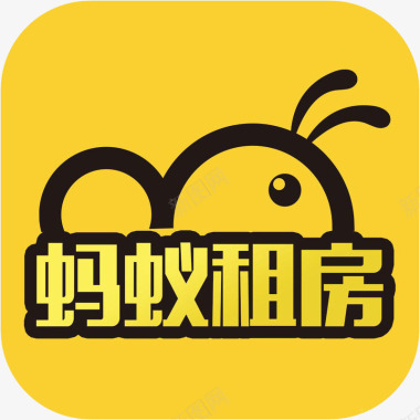 软件按钮图标手机蚂蚁租房购物应用图标logo图标