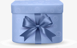 青蓝色礼物包装盒矢量图素材