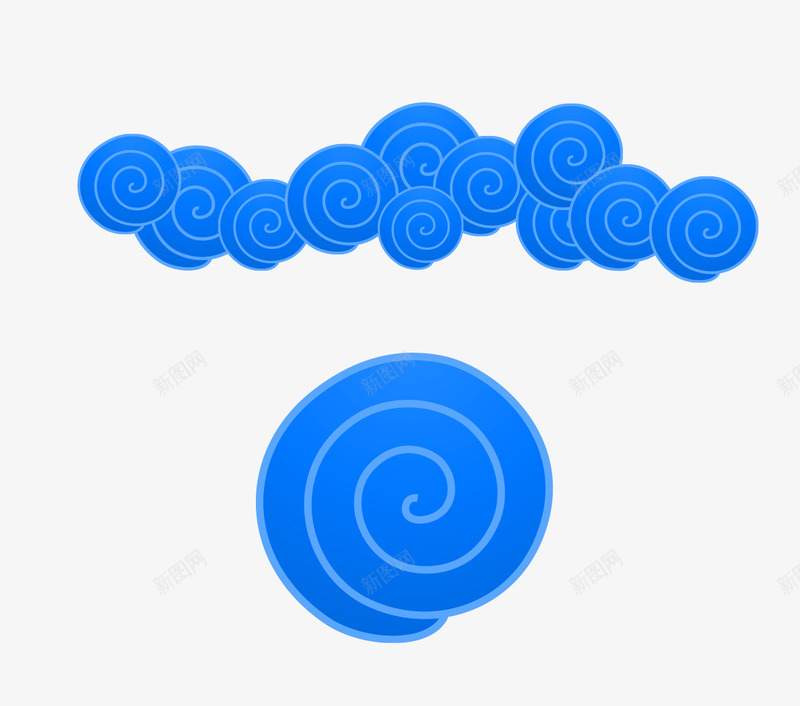 蓝色中国风海浪装饰图案png免抠素材_88icon https://88icon.com 中国风 免抠PNG 海浪 蓝色 装饰图案