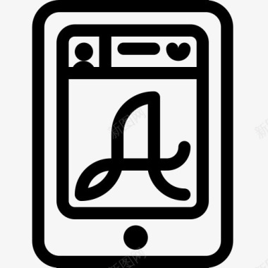 应用程序的智能手机应用程序书法Instagram图标图标