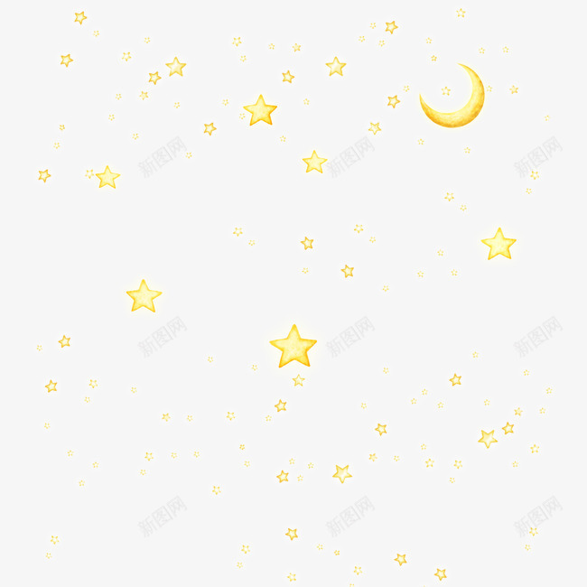 夜空png免抠素材_88icon https://88icon.com 星星 月亮 闪亮