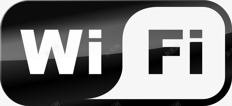 WIFI标志png免抠素材_88icon https://88icon.com WiFi标志 黑白