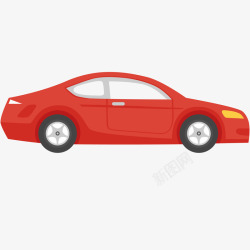 卡通汽车爆炸红色小汽车插画矢量图高清图片
