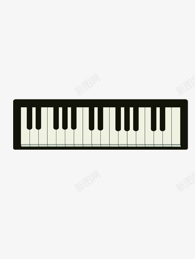 简约电子琴钢琴png免抠素材_88icon https://88icon.com 伴奏 音乐 黑白