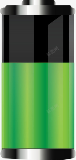 锂电池绿色电池图标高清图片