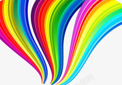 波浪形状波浪状的彩虹高清图片