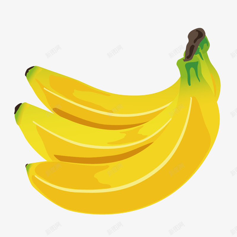 卡通手绘黄色的香蕉png免抠素材_88icon https://88icon.com 创意 动漫动画 卡通手绘 大香蕉大 水果 香蕉 黄色的
