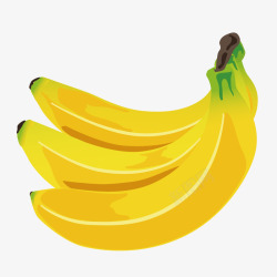 黄色的香蕉卡通手绘黄色的香蕉高清图片