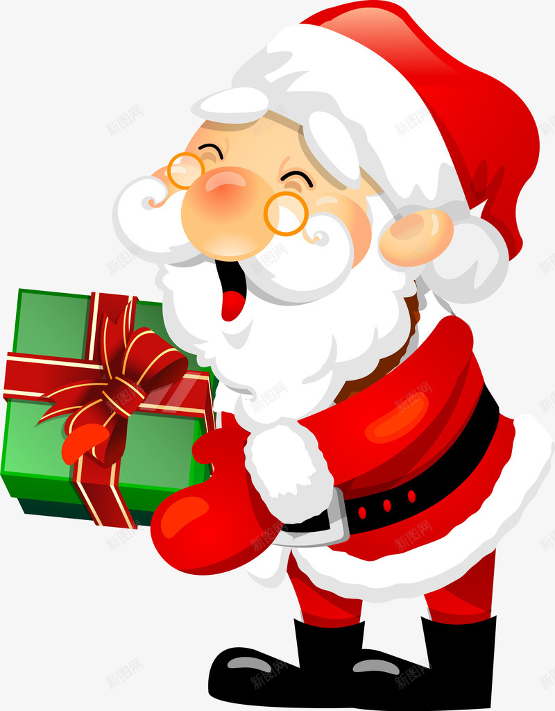 红色卡通送礼圣诞老人png免抠素材_88icon https://88icon.com Christmas Merry 可爱老头 圣诞快乐 圣诞老人 圣诞节 装饰图案