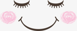 国际感恩日图案粉色微笑可爱表情高清图片