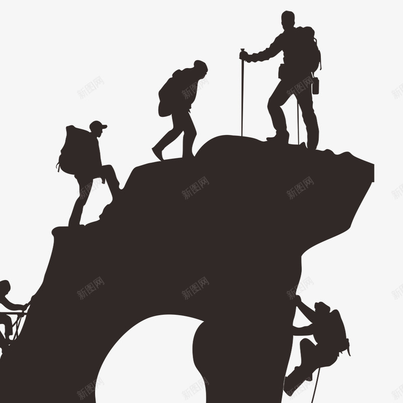 坚持企业文化创意海报psd免抠素材_88icon https://88icon.com 企业文化 创意设计海报 励志 坚持 坚持企业文化创意设计海报 手绘 爬山 爬山剪影 黑白