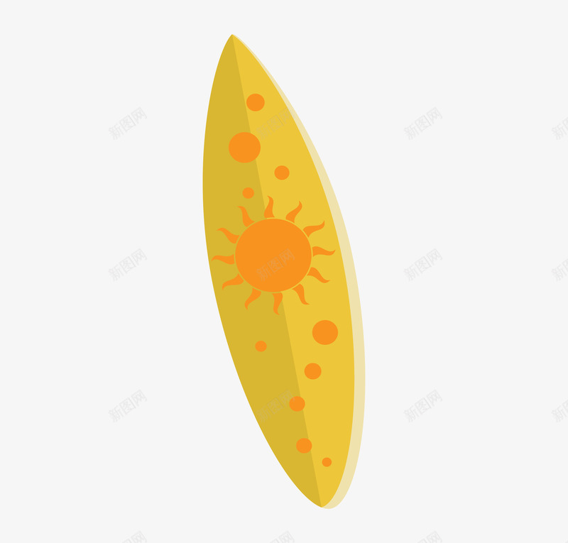 太阳图案的黄色冲浪板png免抠素材_88icon https://88icon.com 冲浪板 冲浪运动 卡通 大海 海水 海浪 简图