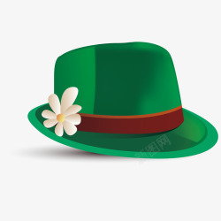 绿色帽子绿色的节日帽子矢量图高清图片