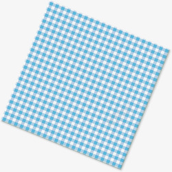 蓝色简约格子餐布边框纹理素材