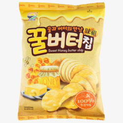 韩国进口九日蜂蜜黄油薯片60g高清图片