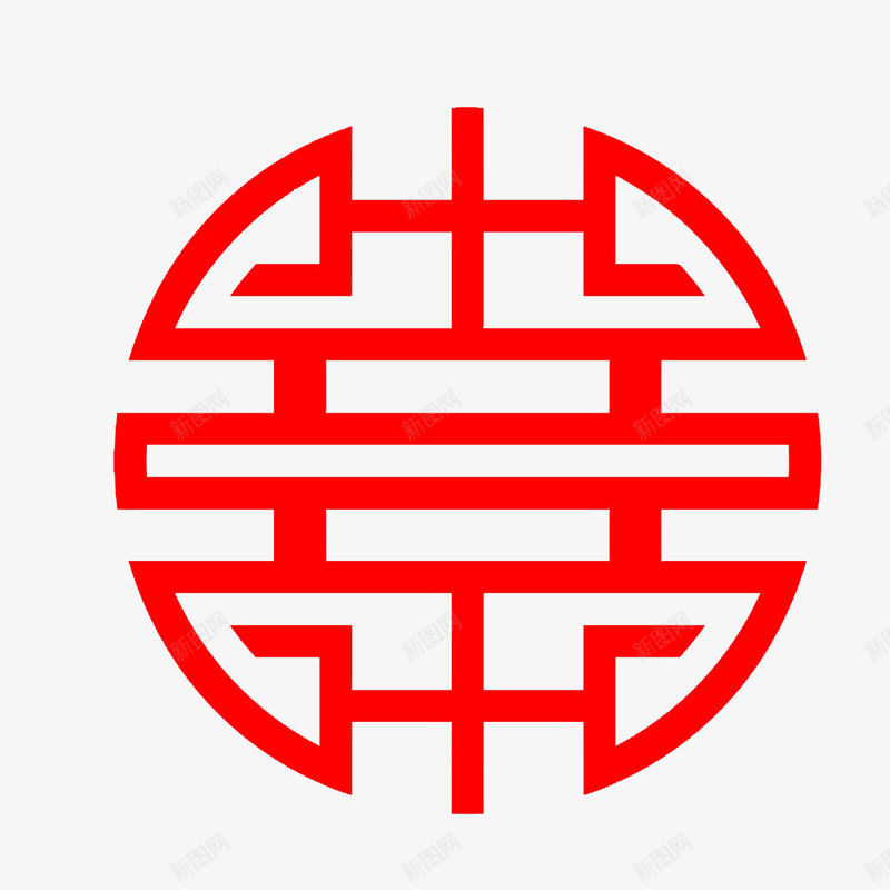 喜字镂空木雕花纹png免抠素材_88icon https://88icon.com 喜字 精致 花纹 镂空木雕