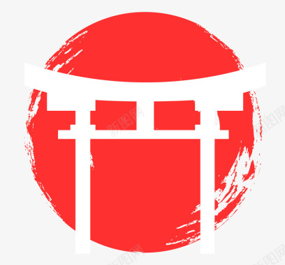 日式灯具圆形日本元素图标图标