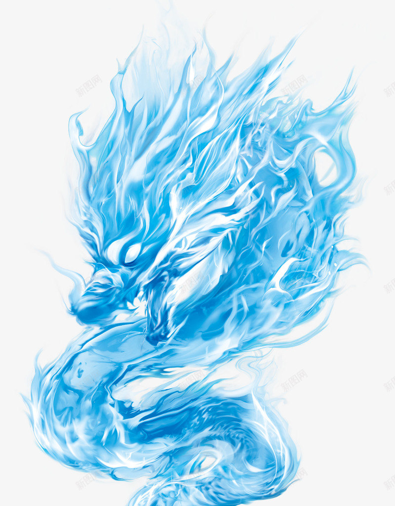 唯美逼真烟雾龙天然气装饰png免抠素材_88icon https://88icon.com 云中龙 云龙 唯美 天然气 烟雾 烟雾龙 蓝色 装饰 逼真 龙