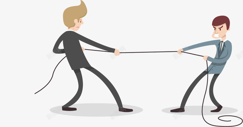 手绘卡通拔河的两个人png免抠素材_88icon https://88icon.com 卡通 手绘 拔河