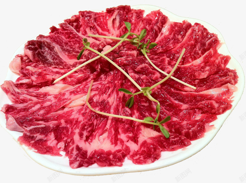 一盘肉片png免抠素材_88icon https://88icon.com 火锅 牛肉 美味 配菜 餐盘