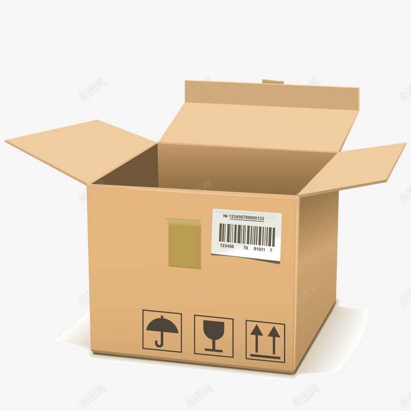包装纸箱子png_88icon https://88icon.com 包装盒 包裹 快递 物流 纸盒子 货物运输