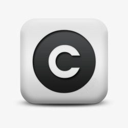 copyright不光滑的白色的广场图标业务版权高清图片
