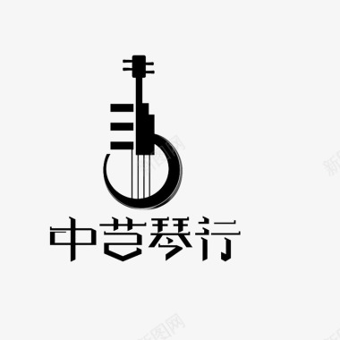高端大气红琴行logo图标图标