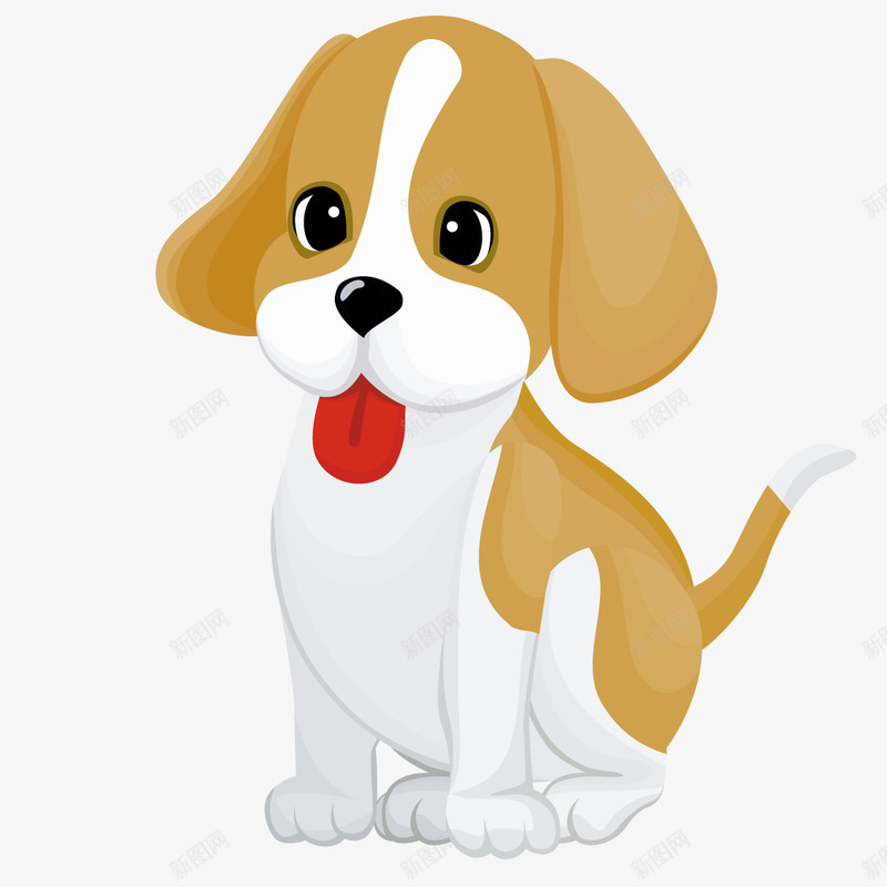 可爱的警犬矢量图ai免抠素材_88icon https://88icon.com 军犬 可爱 小狗 矢量图 警犬