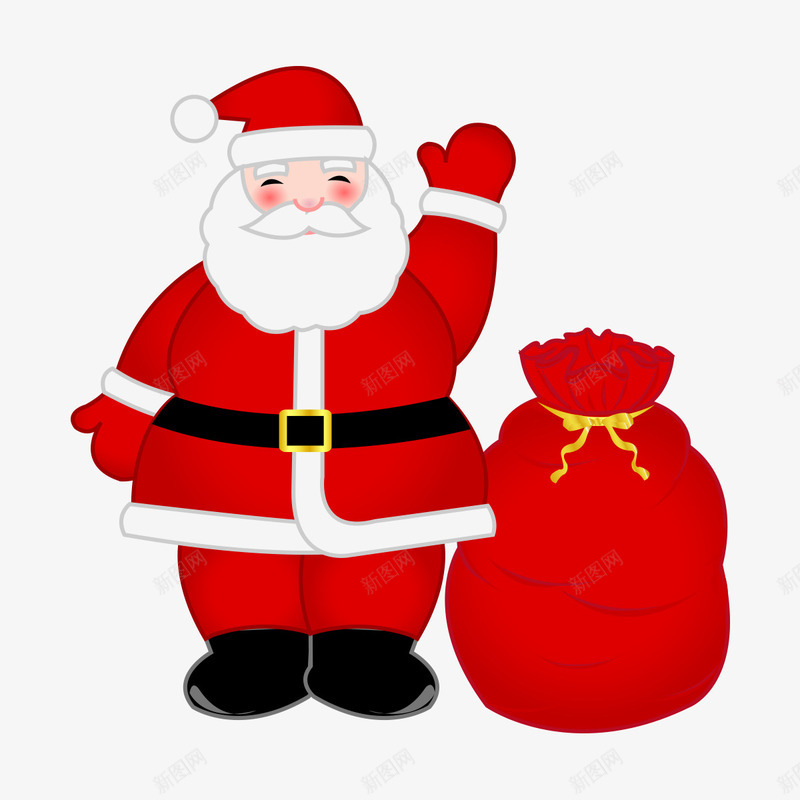 圣诞老人圣诞礼物袋子png免抠素材_88icon https://88icon.com 圣诞 圣诞老人圣诞礼物袋子 礼物 老人 袋子