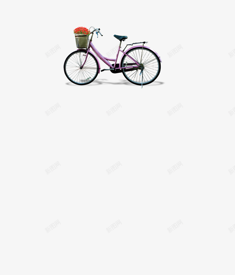带花的文艺自行车单车骑行png免抠素材_88icon https://88icon.com 单车 小清新 带花的文艺自行车 骑行