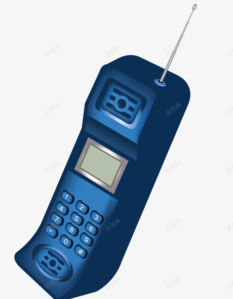 蓝色电话矢量图ai免抠素材_88icon https://88icon.com 大哥大 手拿电话 手机 电话 矢量素材 蓝色电话 矢量图