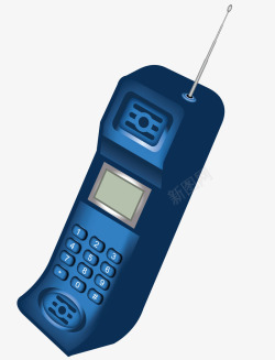 蓝色的电话蓝色电话矢量图高清图片