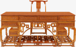 红木雕花桌椅素材